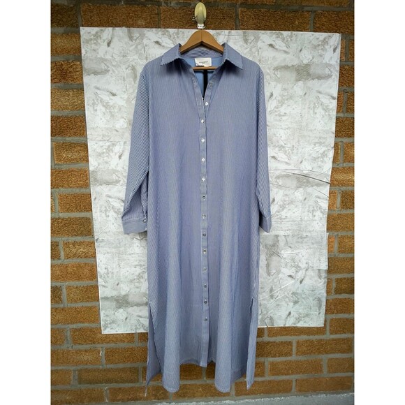 NWT XL Pomander Place Tuckernuck Blue
Stripe Maxi Shirt Dress Quiet Luxury - Picture 6 of 12